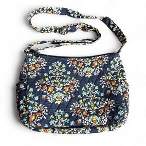 Vera Bradley Navy Blue Floral Crossbody Bag in “Chandelier Floral” Pattern